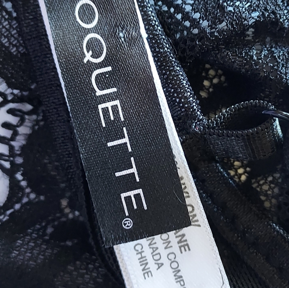 Coquette Black Lace Half Bra Size Small NEW NWT - Picture 8 of 12
